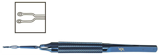 TMF906 Akahoshi Prechopper Nucleus Splitter Universal Forceps, Straight, Titanium - Titan Medical Instruments