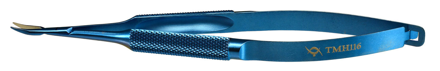 TMH116 Barraquer Needle Holder Curved, Titanium - Titan Medical Instruments