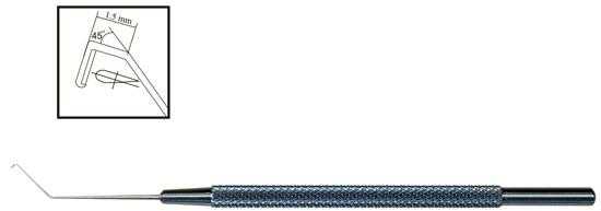 TMK111 Nagahara Phaco Chopper Angled - Titan Medical Instruments