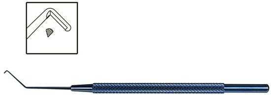 TMK137 Nagahara Phaco Chopper Left Titanium - Titan Medical Instruments