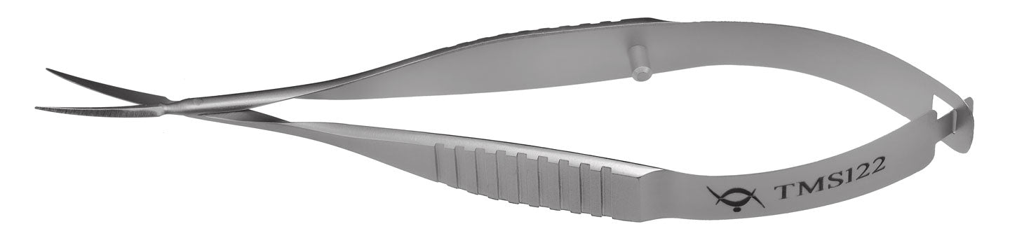 TMS122 Vannas Scissors Curved - Titan Medical Instruments