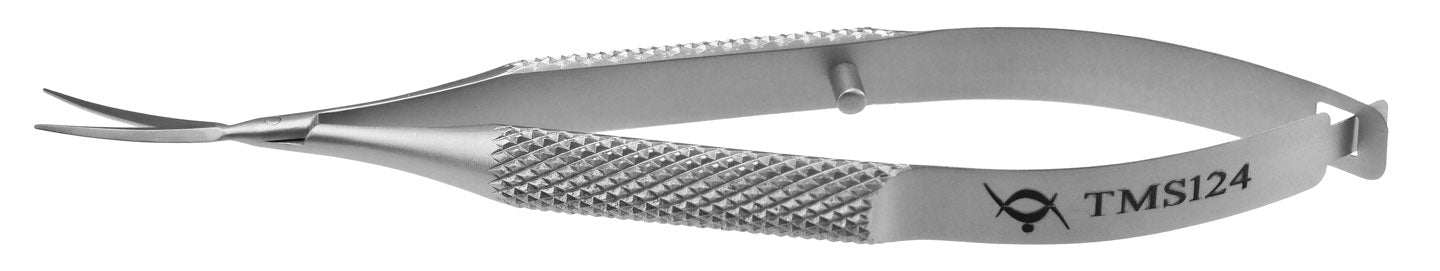 TMS124 Vannas Scissors Curved - Titan Medical Instruments
