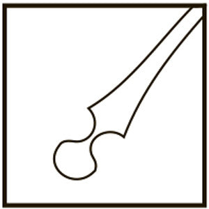 TMT114 Koch Nucleus Spatula With Notches Angled - Titan Medical Instruments