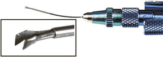 TMV102 Fine-Ikeda Micro Incision Capsulorhexis Forceps 23 Gauge - Titan Medical Instruments