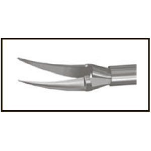 TMV243 23G Micro Incision Capsulotomy Scissors Curved - Titan Medical Instruments