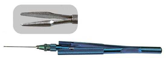 TMV501 25G Grasping Forceps Straight - Titan Medical Instruments