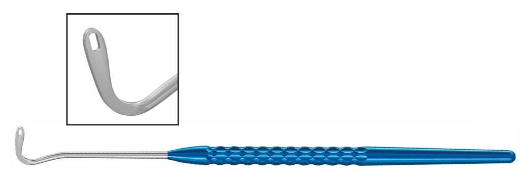 TME137 Gass Retinal Detachment Hook, 13 mm, Oval Opening | TITAN MEDICAL