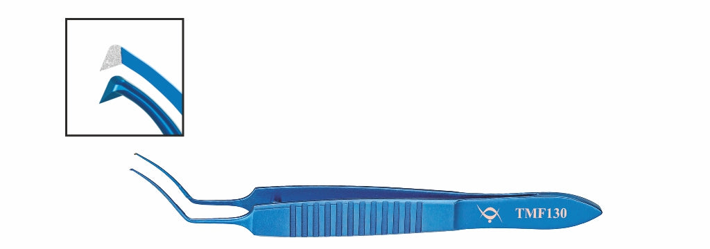 TMF130 Utrata Capsulorhexis Forceps Curved, Titanium | TITAN MEDICAL