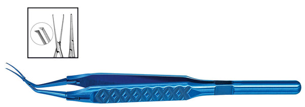 Delicate Cross Action Capsulorhexis Forceps Curved TMF162