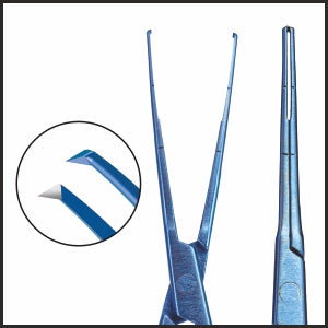TMF187 Inamura 1.5 Cross Action Capsulorhexis Forceps Straight w/Marks, Titanium tips | TITAN MEDICAL