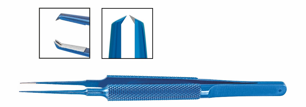 TMF432 Tennant Suturing Forceps, 1x2 0.12mm Teeth, 6mm Platform, Straight, 105mm, Titanium | TITAN MEDICAL
