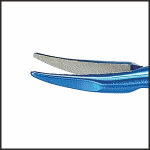 TMH102 Barraquer Needle Holder, Curved 0.4mm Tip, 100mm, Titanium tip | TITAN MEDICAL