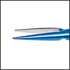 TMH108 Castroviejo Needle Holder, Straight 0.4mm Tip, 7.5mm Jaw, 125mm, Titanium tip | TITAN MEDICAL