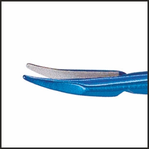 TMH109 Barraquer Needle Holder, Curved 0.4mm Tip, 9.5mm Jaw, 125mm, Titanium tip | TITAN MEDICAL