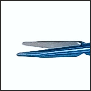 TMH124 Barraquer Needle Holder, Straight 0.4mm Tip, 7.0mm Jaw, 115mm, Titanium tip | TITAN MEDICAL