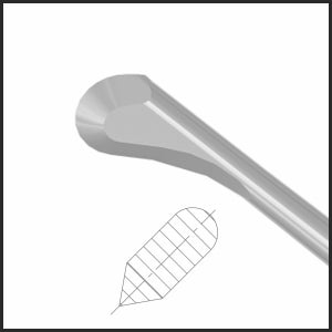 TMK104 Drysdale Nucleus Crushing Knife Manipulator Angled tip | TITAN MEDICAL