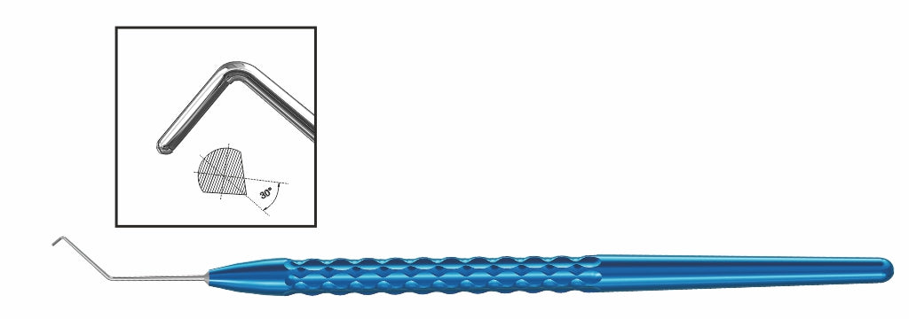 TMK889 Phaco Chopper, 0.4mm Tip, 1.4mm Tip Length, 1.0mm Blade Offset 30° | TITAN MEDICAL