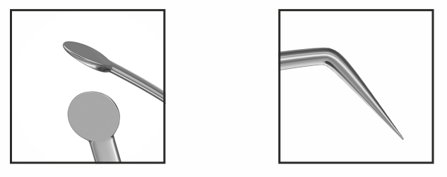 TMT354 SMILE / CLEAR / SmartSight Disk Spatula-Hook, Double-Ended both tips | TITAN MEDICAL