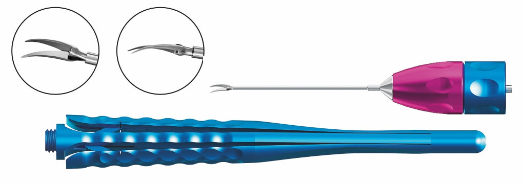 TMV343 23G Zaldivar Iridectomy Scissors Curved | TITAN MEDICAL