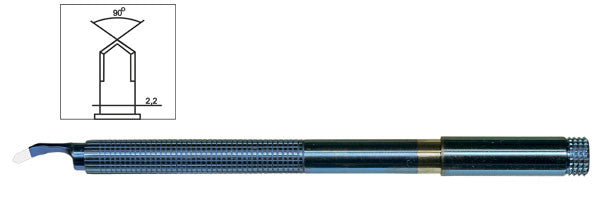 TDK106 Angled Clear Cornea 2.2 mm Phaco Diamond Knife - Titan Medical Instruments