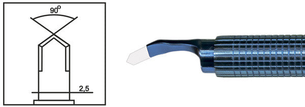 TDK107 Angled Clear Cornea 2.5 mm Phaco Diamond Knife - Titan Medical Instruments