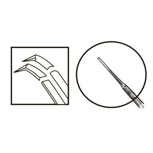 TMF164 Inamura 1.5 Cross Action Capsulorhexis Forceps Curved w/Marks - Titan Medical Instruments