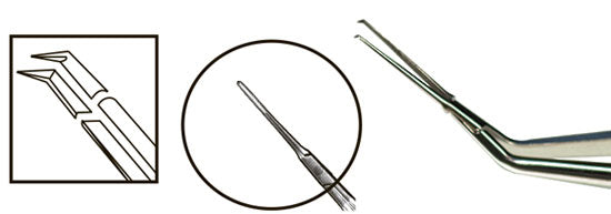 TMF165 Inamura 1.5 Cross Action Capsulorhexis Forceps Straight w/Marks - Titan Medical Instruments