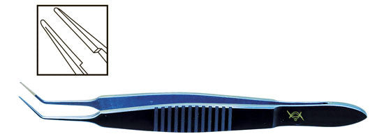 TMF534 McPherson Tying Forceps Angled Tip 0.3mm, Titanium - Titan Medical Instruments