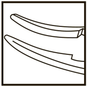 TMF539 McPherson Tying Forceps Curved Tip 0.3mm, Titanium - Titan Medical Instruments