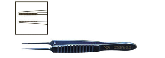 TMF602 Bishop-Harmon Serrated Iris Forceps, Titanium - Titan Medical Instruments