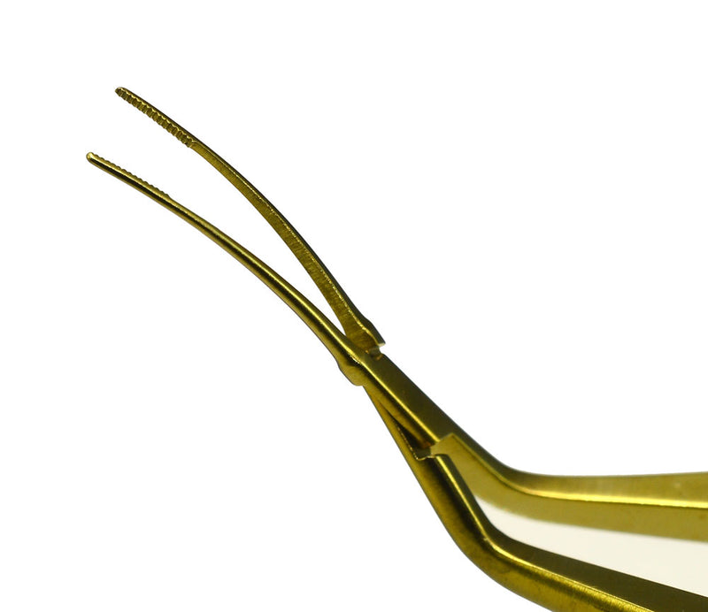 TMF930 SMILE Cross Action Lenticule Removal Forceps Curved, Titanium - Titan Medical Instruments