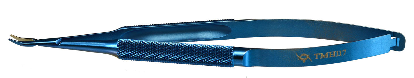 TMH117 Barraquer Needle Holder Curved, Titanium - Titan Medical Instruments