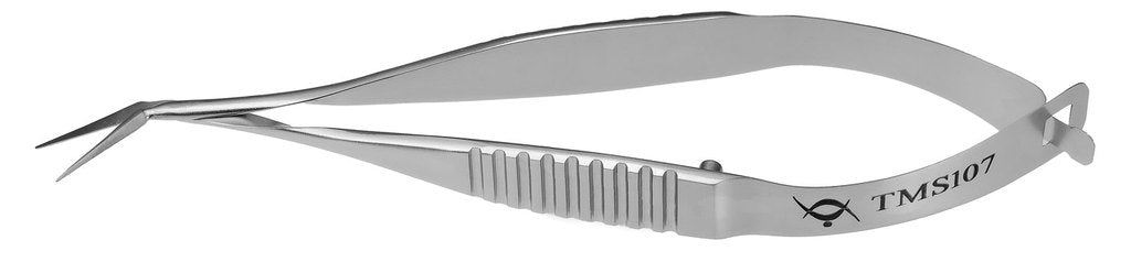 TMS107 Gills-Vannas Scissors Angled To Side, Stainless Steel | Titan Medical Instruments